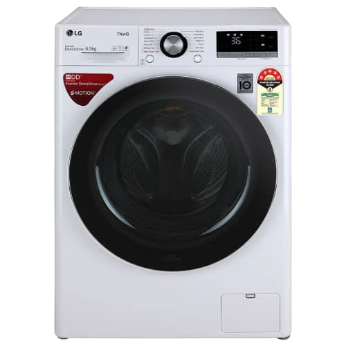 LG 6.5 kg Fully Automatic Front Load Washing Machine (FHV1265ZFW, White)