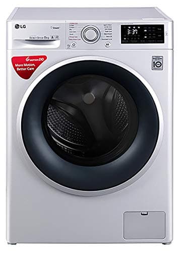 LG 8.0 Kg Inverter Fully-Automatic Front Loading Washing Machine (FHT1208SNL,  Luxury Silver)