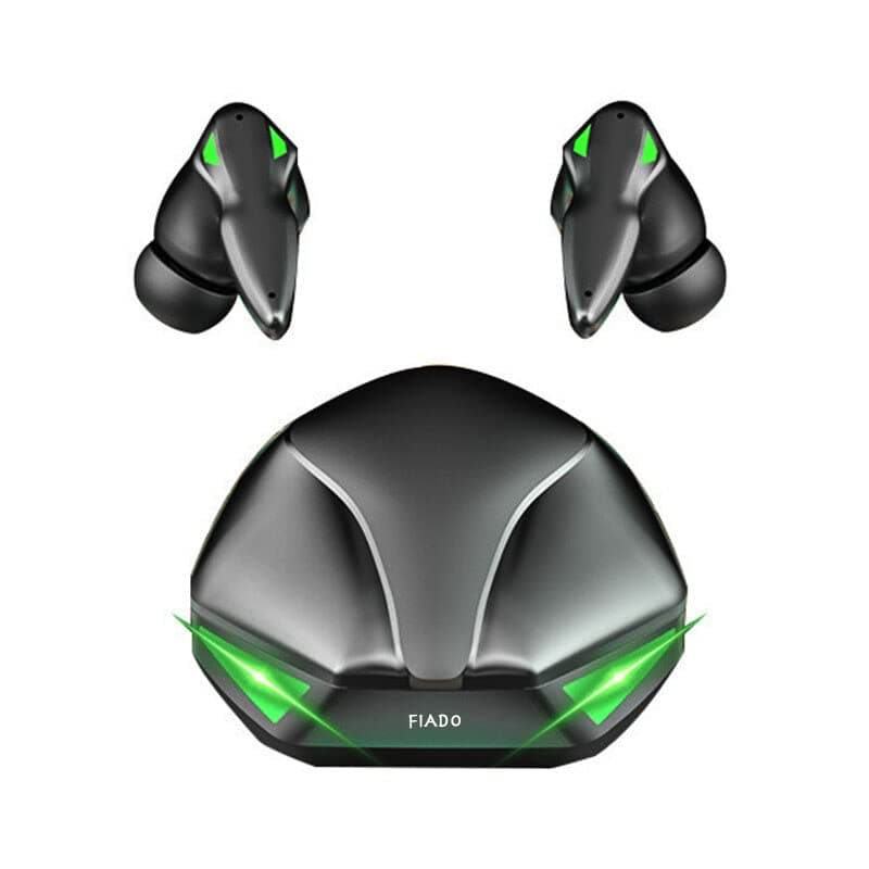 Fiado 9S PRO Gaming Earbuds High bass TWS Bluetooth5.1 Low Latency Dual Mode Wireless Bluetooth Headset (Black, True Wireless)