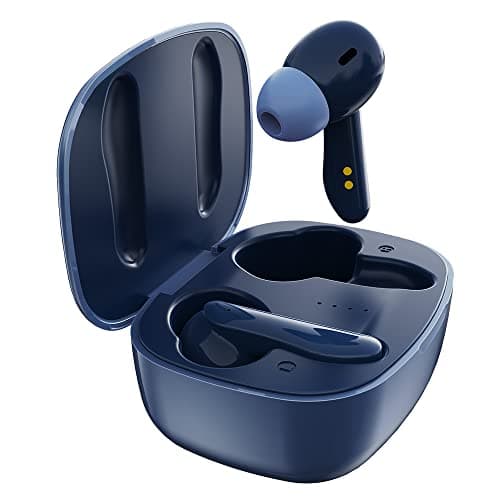 LANDMARK LM BH132 in-Ear True Wireless Earbuds (TWS) with Bass Sound, Bluetooth 5.0, 30Hrs Playtime, Passive Noise Cancellation, Single Touch Controls & Voice Assistance with Built-in Mic (Blue)