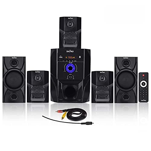 Tecnia Super King Series 50 Watt 5.1 Channel Wireless Bluetooth Multimedia Speaker (Black)