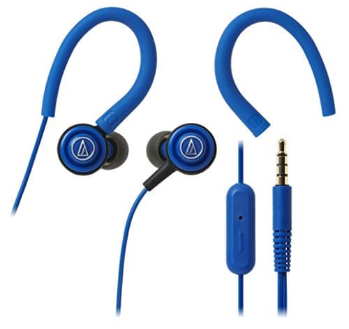 Audio-Technica SonicSport ATH-COR150iSBL in-Ear Headphones with Mic (Blue)