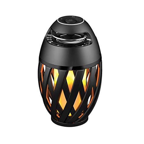 i GEAR Nightingale â LED Lamp Wireless Bluetooth Portable Speaker, USB Rechargeable, Fire Flame Effect HD Stereo (Black)