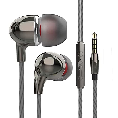 Earphones for Realme 8i Earphone Original Like Wired Stereo Deep Bass Head Hands-free Headset Earbud With Built in-line Mic, With Premium Quality Good Sound Call Answer/End Button, Music 3.5mm Aux Audio Jack (AP-831, Black)