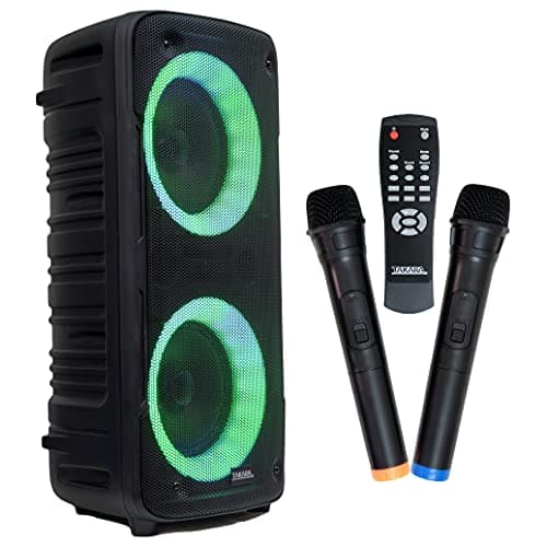 Takara Karaoke Speaker TAKARA T-66 Portable Double 6.5Inch Speaker With Recording Multimedia Bluetooth; Karaoke with TWS ; USB; Rechargeable Battery P