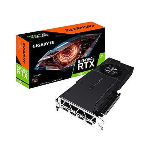 Gigabyte Nvidia GeForce RTX 3090 Turbo 24GB GDDR6X Graphics Card with SLI Support(GV-N3090TURBO-24GD)