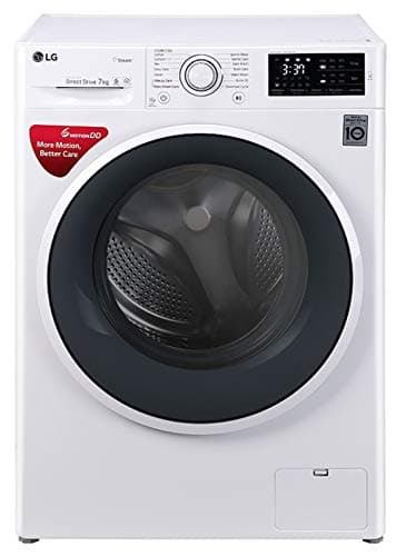 LG 7 kg Inverter Fully-Automatic Front Loading Washing Machine (FHT1007SNW.ABWPEIL, Blue and White, Inbuilt Heater)