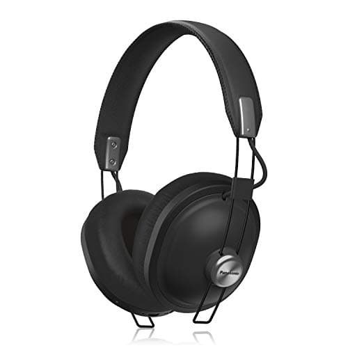 Panasonic Retro RP-HTX80B-K Wireless Bluetooth Over the Ear Headphone with Mic (Matte Black)