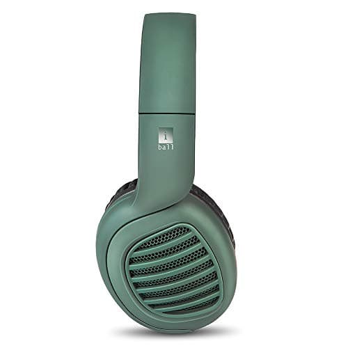(Renewed) iBall Decibel Wireless Bluetooth Headphone with Mic (Forest Green)