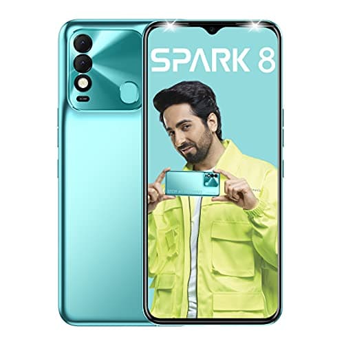 Tecno Spark 8 (Turquoise Cyan,3GB, 32GB Storage) | 16MP Dual AI Camera | New Metal Coding Design| 5000mAh | 8MP Selfie Camera with Dual Flashlight, 6.