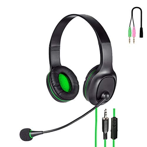 PTron Studio Lite On-Ear Wired Headphones with Mic &amp; Volume Control - (Black &amp; Green)