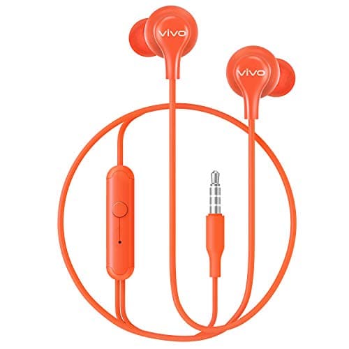 vivo Color Wired in Ear Earphones with Mic and 3.5mm Jack (Red)