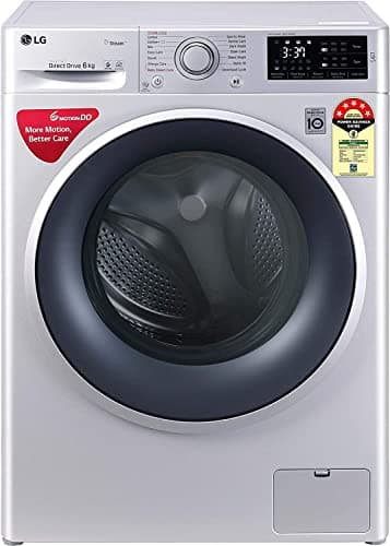 LG 6.0 kg Inverter Fully-Automatic Front Loading Washing Machine (FHT1006ZNL, Luxury Silver)