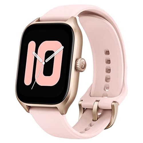 Amazfit GTS 4 Smart Watch with 1.75” AMOLED Display, Bluetooth Calling, Alexa Built-in, SpO2, Accurate GPS Tracking Fitness Sports Watch with 150 Sports Modes, 8-Day Battery Life (Rosebud Pink)