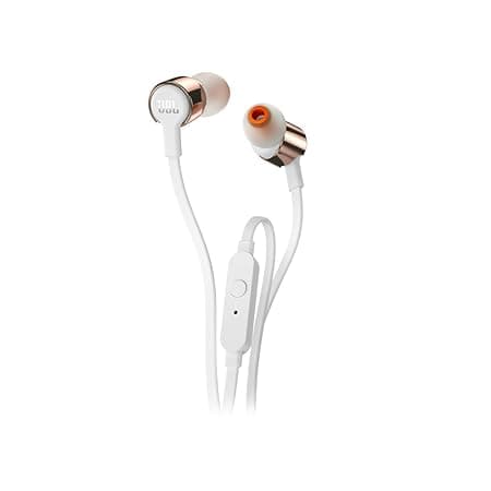 JBL Tune 210 Pure Bass in-Ear Headphones with Mic (Rose Gold) In-Ear