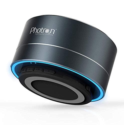 Photron P10 Wireless 3W Super Bass Mini Metal Aluminium Alloy Portable Bluetooth Speaker with Mic (Steel Grey)