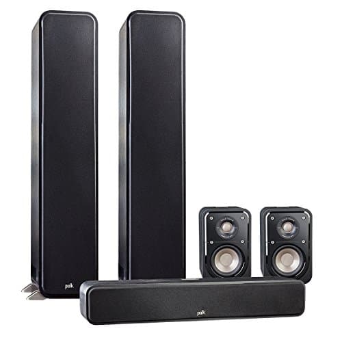 Polk Audio 5.0 Signature Series S60 Home Theater Package with S20 Bookshelf Speakers and S35 Slim Center Speaker (Black)