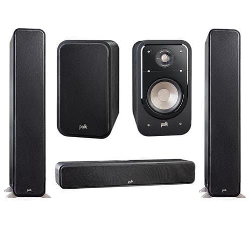 Polk Audio Signature Series S60 3-Way American HiFi Home Theater Tower Speaker, Pair (Black,S20 B)
