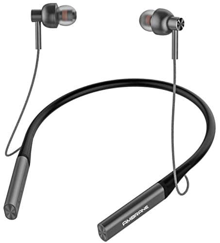 AMBRANE ANB-56 Wireless Neckband Earphones (Silver-Black) @ MONEX
