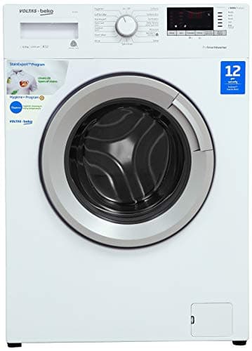 Voltas Beko 6.5 Kg Inverter Fully-Automatic Front Loading Washing Machine, Inbuilt Heater, 26 Stain Remover (WFL65W, White)