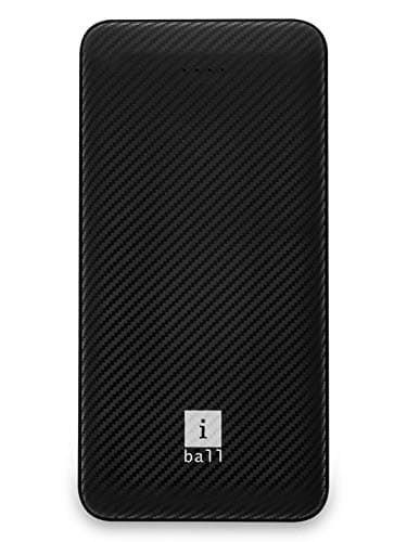 iBall 10000 mAh Powerbank (IB-10000LP), Dual USB Output, Black