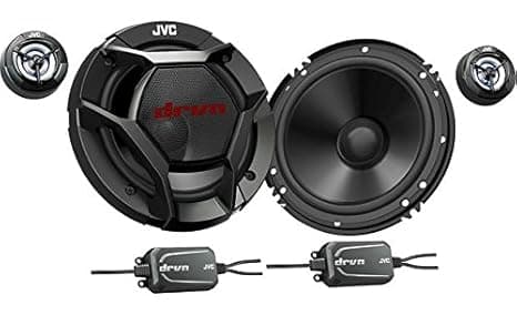 JVC CS-DR600C 300W Peak (60W RMS) 6.5a 2-Way Factory Upgrade Component Speakers - Pair Multimedia Speaker Systems