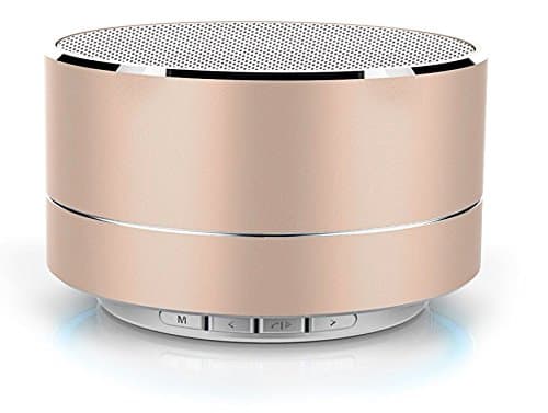 Photron P10 Wireless 3W Super Bass Mini Metal Aluminium Alloy Portable Bluetooth Speaker with Mic (Gold)