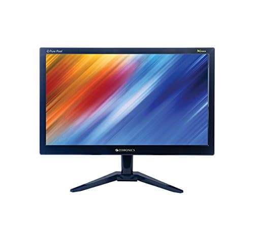 Zebronics Monitor with Anti Glare, 43.9 cm, Plug and Play, HD, Slim Design, Built-in Power Supply, VGA and Wall Mount - A18+ LED