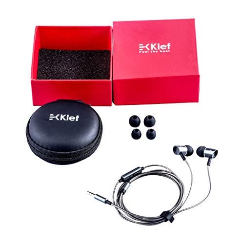 Klef X1 Wired In Ear Earphones with Mic (Silver, Gunmetal Gray)