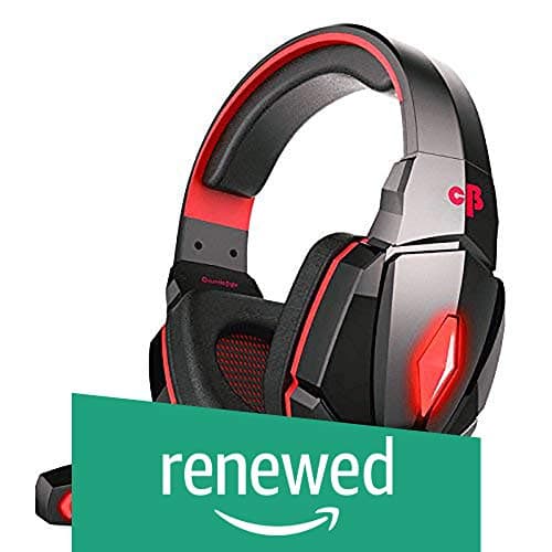 (Renewed) Cosmic Byte Over the Ear Headphone with Mic & LED - G4000 Edition (Red)