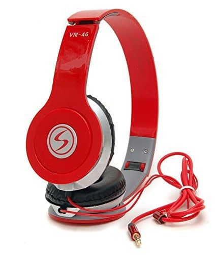 Signature VM-46 Stereo Bass 3D Sound Headphones for OPPO F1 (Red)