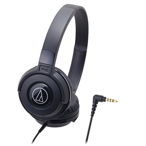 Audio-Technica Street Monitoring ATH-S100BK Light Portable On-Ear Headphones (Black)