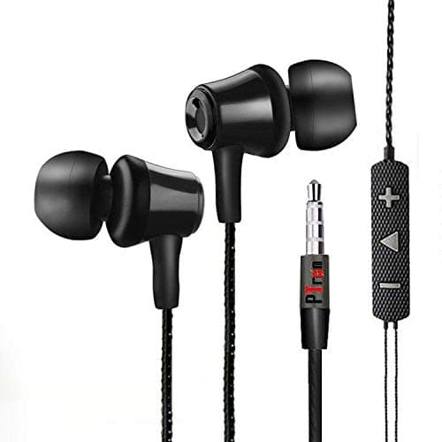 PTron HBE9 (High Bass Earphones) Stereo in-Ear Wired Headphones with Mic - (Black)
