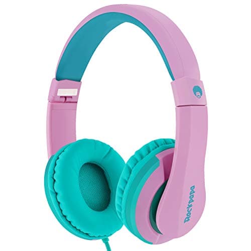 Rockpapa I20 Wired On Ear Headphone with Mic (Pink/Green)