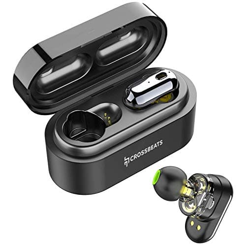 CrossBeats Elektra Dual Driver True Wireless in-Ear Earbuds Earphones Headphones | Bluetooth 5.0, in-Built Microphone, 3D Sound, 12H Playtime, Auto Pa