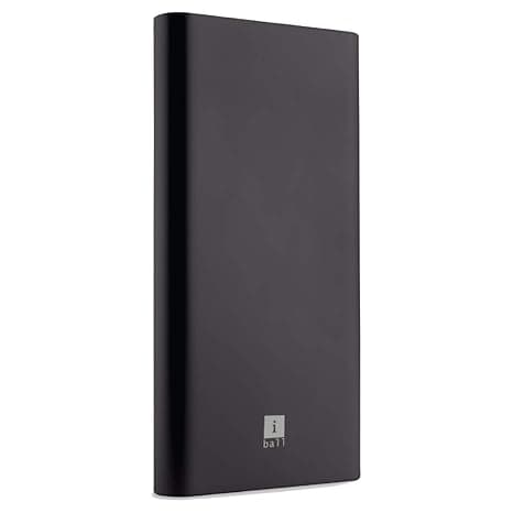 iBall 10000mAh Li-Polymer Slim Design Smart Charge Metal Powerbank &ndash; LPM10000 (Black)