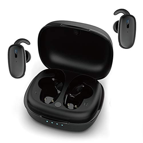Ambrane BassTwins True Wireless Earphones with High Bass Stereo Sound, 14 Hours Battery with Charging Case, Inbuilt Mic for Calling &amp; Siri/Google 