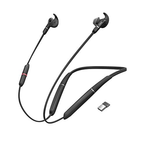 Jabra Evolve 65e Link 370, UC | Professional UC-Certified Wireless In Ear Earbuds with Mic (Black)