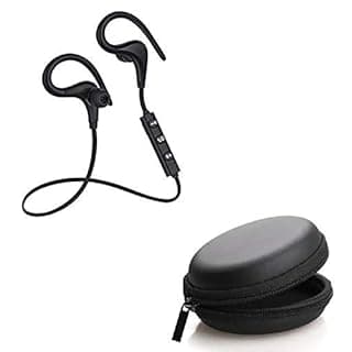 WOXOT HBS-730 Neckband Bluetooth Headphones Wireless Sport Stereo Headsets Handsfree with Microphone for Android, iOS Devices (Black)