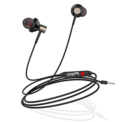 UBON Earphones UB-185A Universal BIGG Daddy BASS Earphone with mic Wired Hi-Resolution Audio 10mm Dynamic Driver Deep Bass Headphones Ergonomic Sweatp