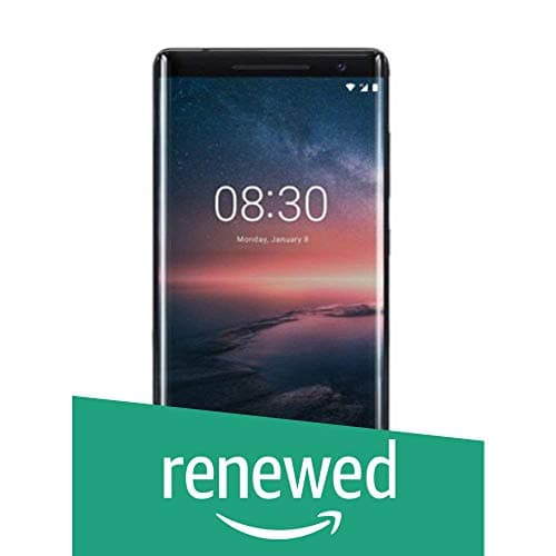 (Renewed) Nokia 8 Sirocco Smartphone(6 GB/12MP/13MP Camera, Wide-angle Front Camera, Dual sight mode, Qualcomm Snapdragon, 4G/3G) - Black