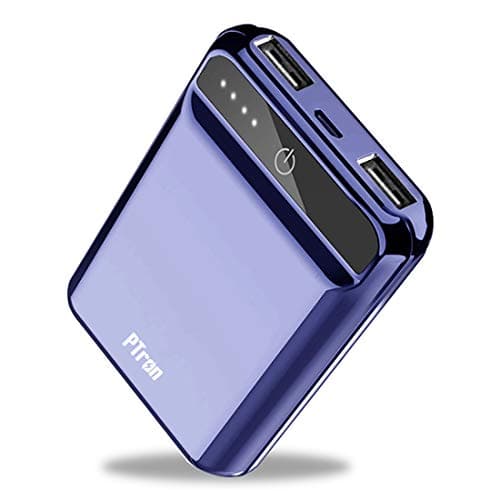 PTron Dynamo 10000mAh Li-Polymer Power Bank, BIS Certified, Ultra-Compact, 2.4A Fast Charging, 2 USB Ports Power Bank with Micro USB Cable for All Mob