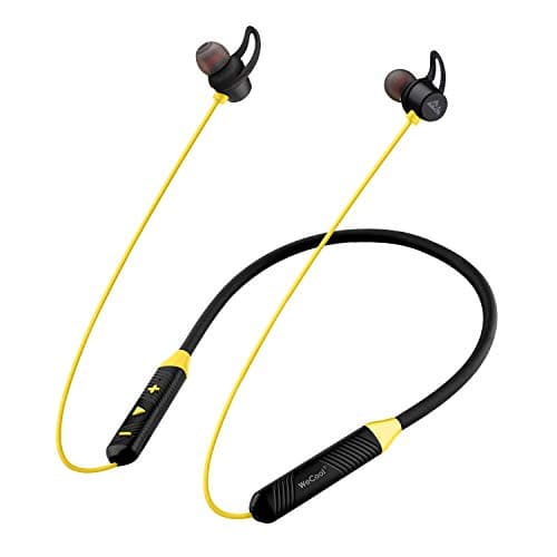 WeCool N1 Wireless Earphones with Dynamic Drivers for Immersive Music Experience, IPX5 Sweatproof, 12 Hours Playtime, Flexible Bluetooth Neckband Head