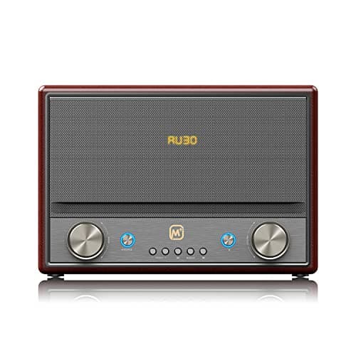 Matata MTMI16L 2.1 Channel Retro Style Integrated Speaker True 60 Watt, LED Display, Multi Connectivity - Wireless Bluetooth/AUX/USB (Brown)