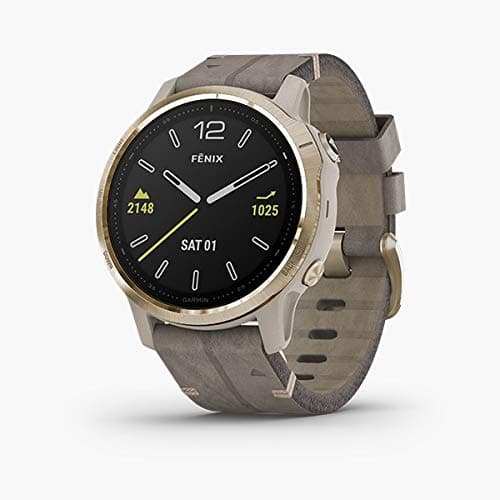 Garmin Fenix 6S Sapphire, Premium Multisport GPS Watch, Smaller-Sized, features Mapping, Music, Grade-Adjusted Pace Guidance and Pulse Ox Sensors, Sha