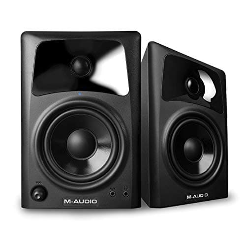 M-Audio AV42 |Pair of Active Desktop Reference Speakers for Media Creation and Immersive Sound Experiences (Black)