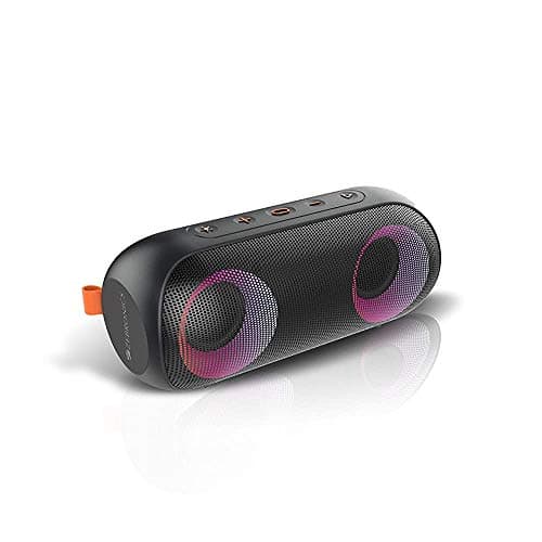 (Renewed) Zebronics Zeb-Music Bomb X Wireless 20W Portable Speaker, 4000 mAh Battery, RGB Lights, IPX7 Water Resistant, Wireless BT/AUX, Type C Chargi