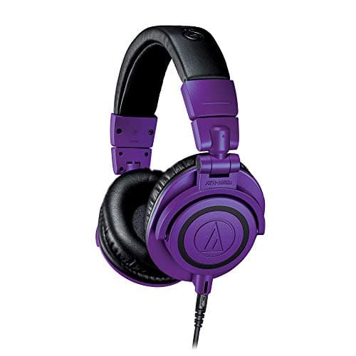 Audio-Technica ATH-M50x Wired Over the Ear Headphone without Mic (Purple, Black)