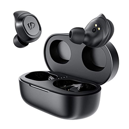 SOUNDPEATS TrueFree+ True Wireless Earbuds Bluetooth 5.0 in-Ear Headphones, Earphones with Built-in Mic, 650 mAh Battery, 35 Hours Playtime (Black)