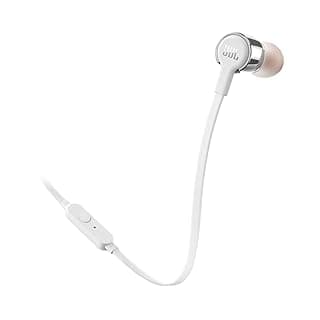 JBL T210 by Harman Pure Bass Premium Aluminum Build in-Ear Headphones with Mic &amp; Tangle Free Cable (Grey)